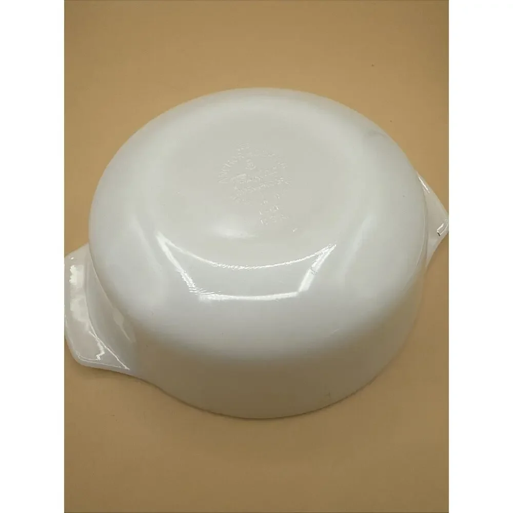 VTG Fire King Anchor Hocking Blue Corn Flower 1 QT Milk Glass Casserole -#436